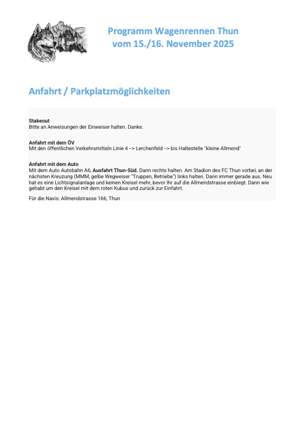 Anfahrt/Parkplatzmöglichkeiten Image